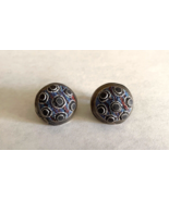 Ford and Forlano - Button Earrings Sterling with Polymer Clay - $3,637.92 MXN