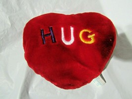 Valentine&#39;s Day Red Heart Embroidered &quot;HUG&quot; Plush 7&quot; by Mary Meyer - £4.67 GBP