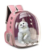 Breathable Pet Cat Dog Backpack Space Capsule Travel Bag for Outdoor - Pink - £36.12 GBP