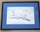 Continental Airlines &quot;Casting A Giant Shadow&quot; Lithograph #6 of 350 Frame... - $128.65