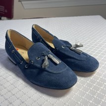 Ivanka Trump Nandy Flats Suede Leather 5.5M Blue Loafers Shoes Dress Heels - £19.23 GBP