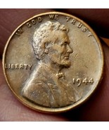 RARE US 1944 Lincoln Wheat Penny No Mint Mark Coin Rim Error L In Liberty - £19.46 GBP