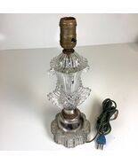 Vintage Art Deco Glass Metal Desk Table Boudoir Lamp Light MCM TESTED 13” - $534.96 MXN