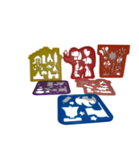 Tupperware Little Tikes Stencil, 6, Vehicles, Easter 4th of July Farm Animals - $13.58