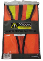 CORDOVA High Visibility Orange Two Tones Safety Vest General purpose V12... - £3.95 GBP