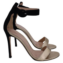 Gianvito Rossi Portofino Ankle-Strap Sandals In And Black Leather And S ... - $245.10