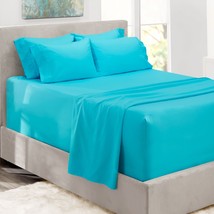 Bed Sheets, Luxury Soft 6 Piece Bed Sheet Set Extra Deep Pocket Fitted Sheets Fi - £46.34 GBP