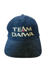 Vintage Team Daiwa Fishing Adjustable Snapback Corduroy Black Hat - £15.14 GBP