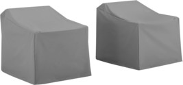 Gray Heavy-Gauge Reinforced Vinyl 2-Piece Furniture Cover Set, Gy (2 Cha... - £55.00 GBP