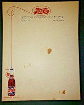 Old 5 Cent Pepsi Cola Bottling Co Letterhead Flat River Mo  Unused Dist ... - £13.36 GBP