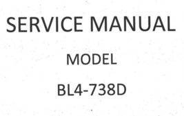 Baby Lock BL4-738D SERVICE MANUAL serger overlock Hard Copy - $12.99