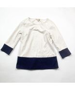 Banana Republic Womens Colorblock Top Long Sleeve Pullover Ivory Blue Si... - €9,28 EUR