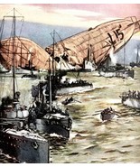 Zeppelin L-15 Blimp Shot Down Kent Coast WW1 Color Print 1917 Nautical S... - $47.83 CAD