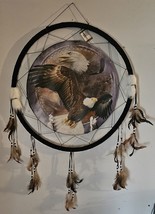 DREAMCATCHER INDIAN WITH A PICTURE OF EAGLES EAGLE FLYING SOARING BIRD (... - $34.64