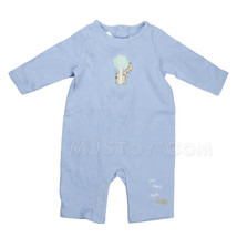 NEW Buster Brown Baby Infant Pastel Blue Giraffe Baby Romper100% Cotton 3-6/6-9M - £14.38 GBP