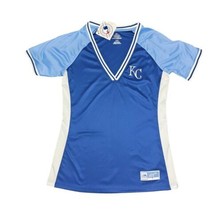 NWT Majestic Women’s Kansas City Royals Baseball Jersey Embroidered Logo Sz L - £19.53 GBP