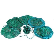 Green Brocade Chinese Drawstring Jewelry Gift Bags Pouches 10&quot; Kit 144 Pcs - $193.61