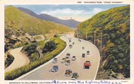 Cahuenga Pass Coast Highway Entrance to Hollywood California 1934 postcard - £5.44 GBP