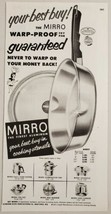 1955 Print Ad Mirro Aluminum Warp-Proof Fry Pans Manitowoc,Wisconsin - $11.68