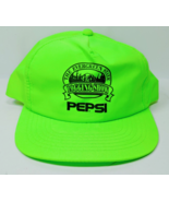 Vintage Evergreen State Logging Show PEPSI Olympia WA Yellow Green Hat S... - $18.17 CAD