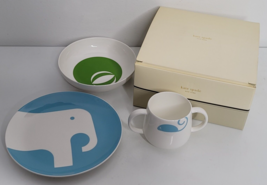 Kate Spade Pippin Park Lenox Childs 3pc Feeding Set NEW Mouse Ball Elephant - £31.44 GBP