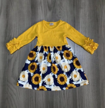 NEW Boutique Sunflower Girls Long Sleeve Dress - £6.75 GBP