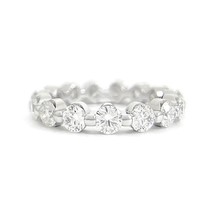 Authenticity Guarantee 
Round Diamond Single Prong Eternity Ring Wedding Band... - £5,304.20 GBP