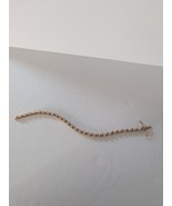 Diamond Tennis Bracelet &quot;S&quot; Style 18kt Over SS 1/4 CTW - $822.08 MXN