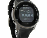 Pulsar PQ2011 Digital Watch Stainless Steel Black Polyurethane Band  MSR... - $74.00
