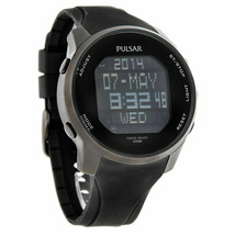 Pulsar PQ2011 Digital Watch Stainless Steel Black Polyurethane Band  MSRP $185 - £58.23 GBP