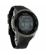 Pulsar PQ2011 Digital Watch Stainless Steel Black Polyurethane Band  MSRP $185 - $74.00