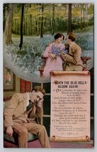 Romance Couple in Park When the Blue Bells Bloom Again Postcard H27 - £6.37 GBP