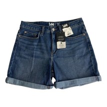 Lee Womens Shorts Adult Size 8 Regular Fit Dark Wash Mid Rise Cuffed NEW - £22.33 GBP