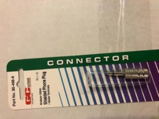 30-498-6 3.5mm Connector Shielded Phone Plug Solder Terminal Gc 304986 - $0.77