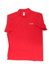 Coca-Cola Red Polo Golf Shirt with Embroidered Logo 100% Cotton 2X-Large 2XL - £15.13 GBP