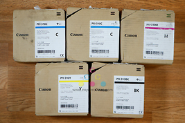 5 Canon PFI-310 C,C,M,Y,BK Pigment Ink Tank iPR TX-2000/TX4000 Same Day ... - £415.46 GBP