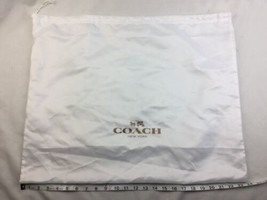 Coach Dust Bag White Travel Storage Purse Cover Fabric Sz 24&quot; X 19&quot; - £18.75 GBP