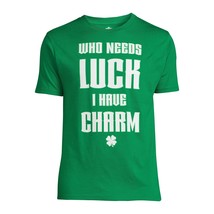 Way To Celebrate St Patrick Day Men&#39;s Who Needs Luck Graphic Tee Size 2X... - £13.32 GBP