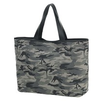 Black Camo Ally Cotton Canvas Tote Bag Purse - £32.58 GBP