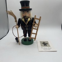 Wooden Chimney Sweep Smoker Nutcracker 12” Tall READ - £24.09 GBP