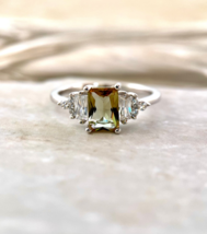 Zultanite Engagement Ring 14k Gold Emerald Cut Diaspore Zultanite Bridal Ring - £846.90 GBP