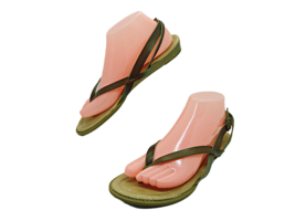 Blowfish Malibu Womens Brown Leather Adjustable Slingback Sandal Size US 8.5 - £17.37 GBP