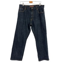 Marx &amp; dutch jeans 36 x 30 mens baggy straight denim embroidered dark wash - £17.08 GBP