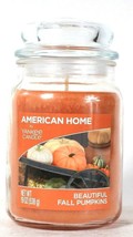 American Home By Yankee Candle 19 Oz Beautiful Fall Pumpkin 1 Wick Glass Candle - £22.51 GBP