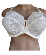 Unlined Full Coverage Underwire Bra 46DD Adjustable Straps Lace White Auden - €13,40 EUR