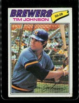 Vintage 1977 TOPPS Baseball Trading Card #406 TIM JOHNSON Milwaukee Brewers - £9.79 GBP