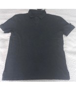 John Varvatos Men&#39;s Short Sleeve Open Collar Polo Shirt Marbel Wash Look... - $69.34 CAD