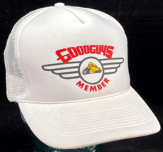 Vtg GOODGUYS Member Hat-Snapback Mesh Trucker Cap-Rope Bill-White-Auto C... - $9.99