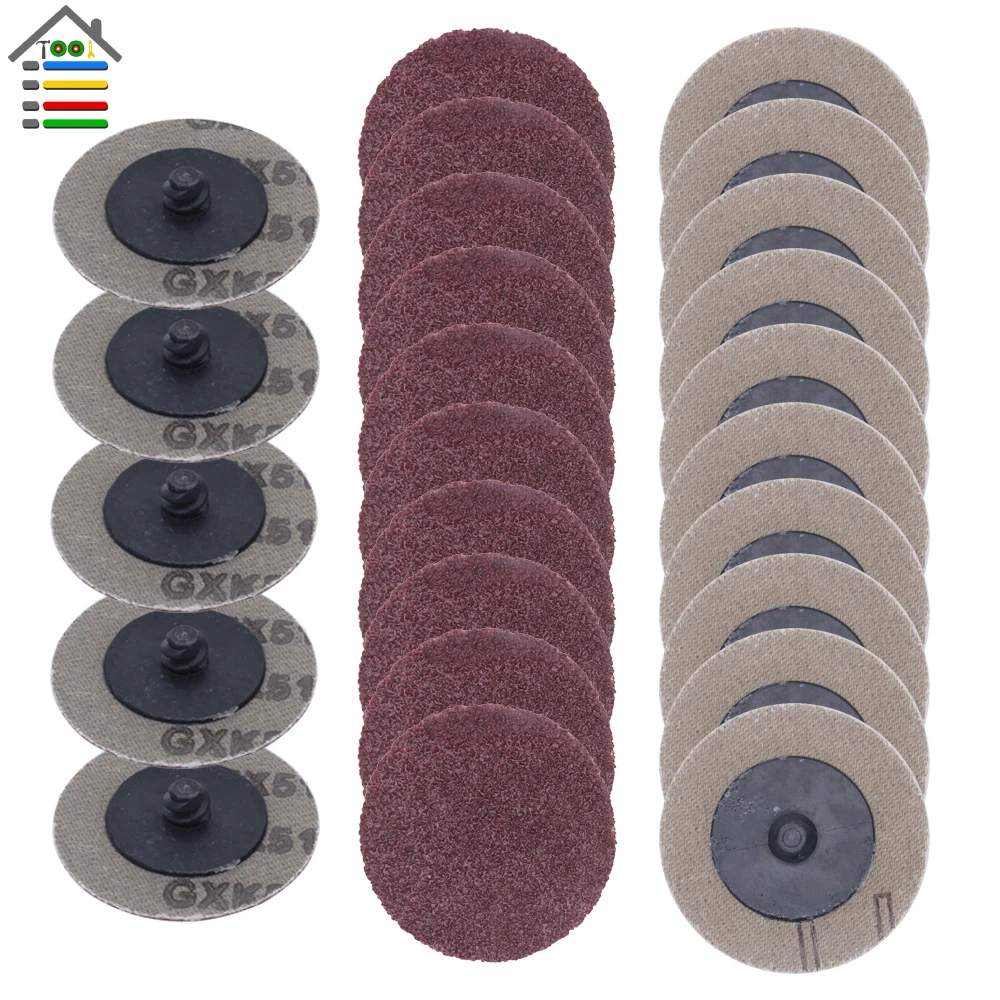 25pcs 50mm Sanding Disc for Roloc Polishing Pad Plate 2inch Sander Paper Disk Gr - £169.03 GBP