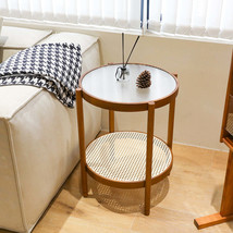 Modern Farmhouse Coffee Table Set, Nesting Round End Table for Living Room - $78.99